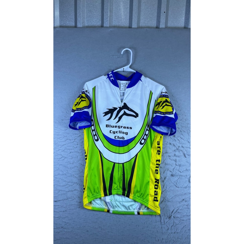 VOmax Cycling Jersey Men S Green Bluegrass Cycling Club Excellent Short Sleeve